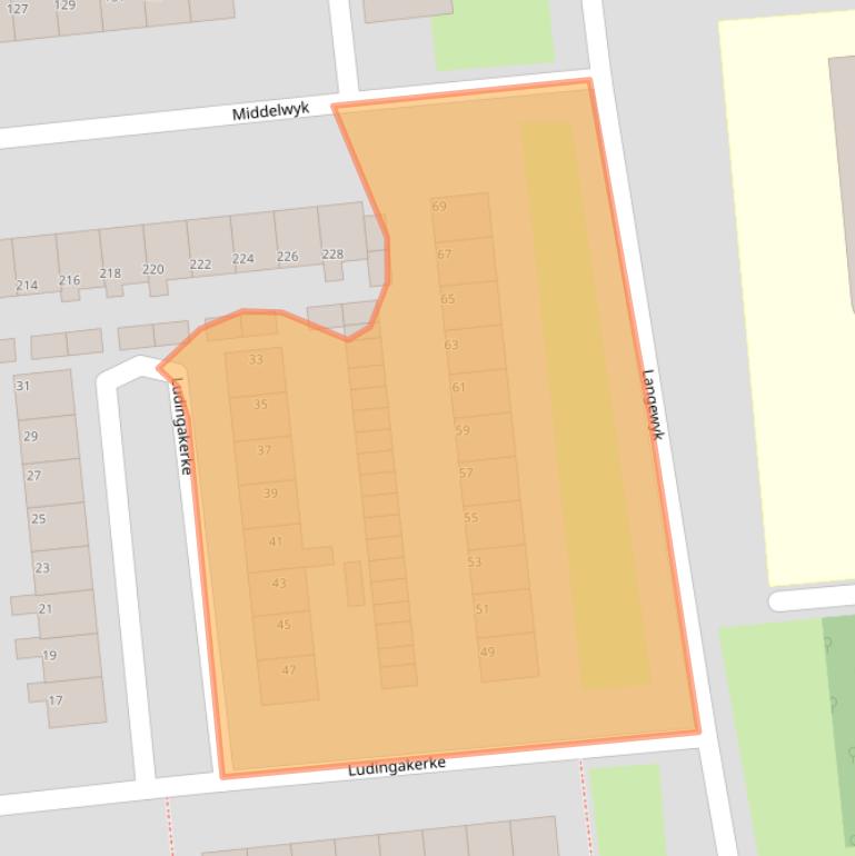 Kaart van postcodegebied 9202HJ.