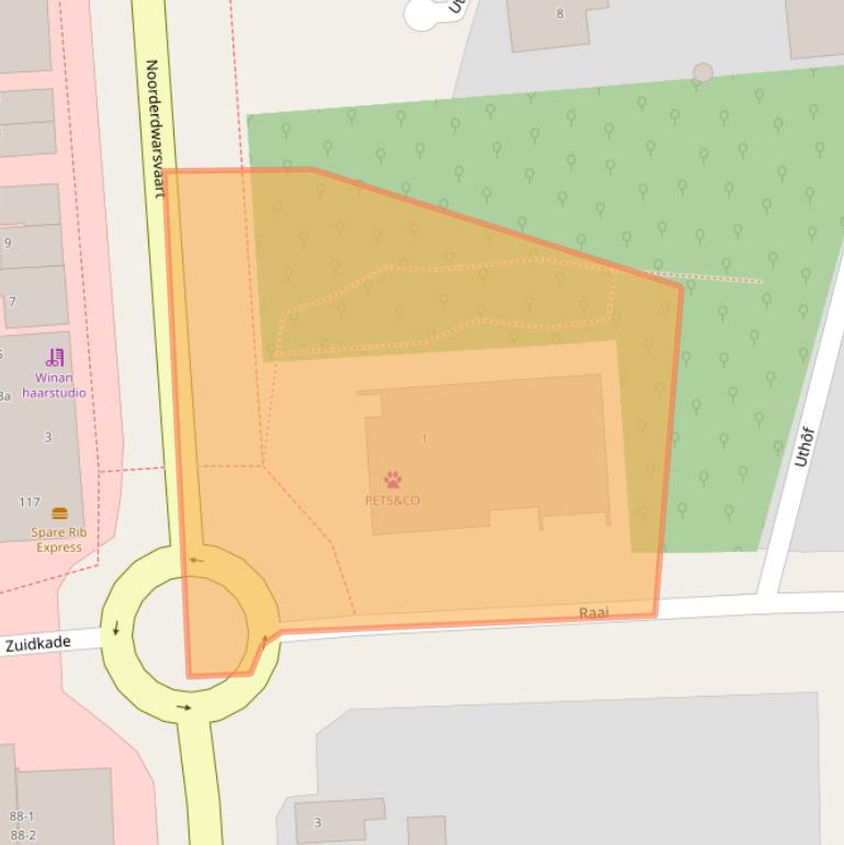 Kaart van postcodegebied 9202HR.