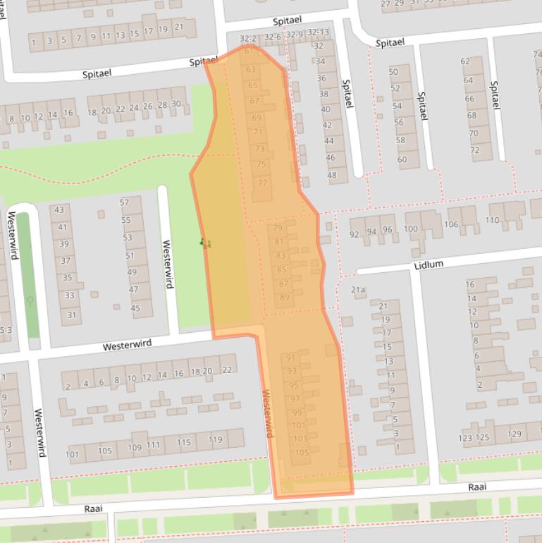 Kaart van postcodegebied 9202JB.