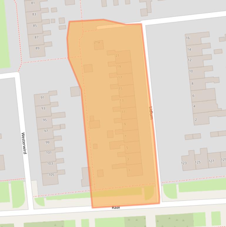 Kaart van postcodegebied 9202JD.