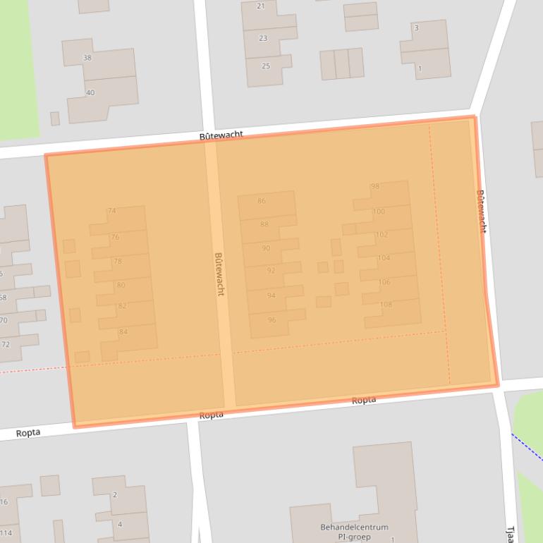 Kaart van postcodegebied 9202JV.