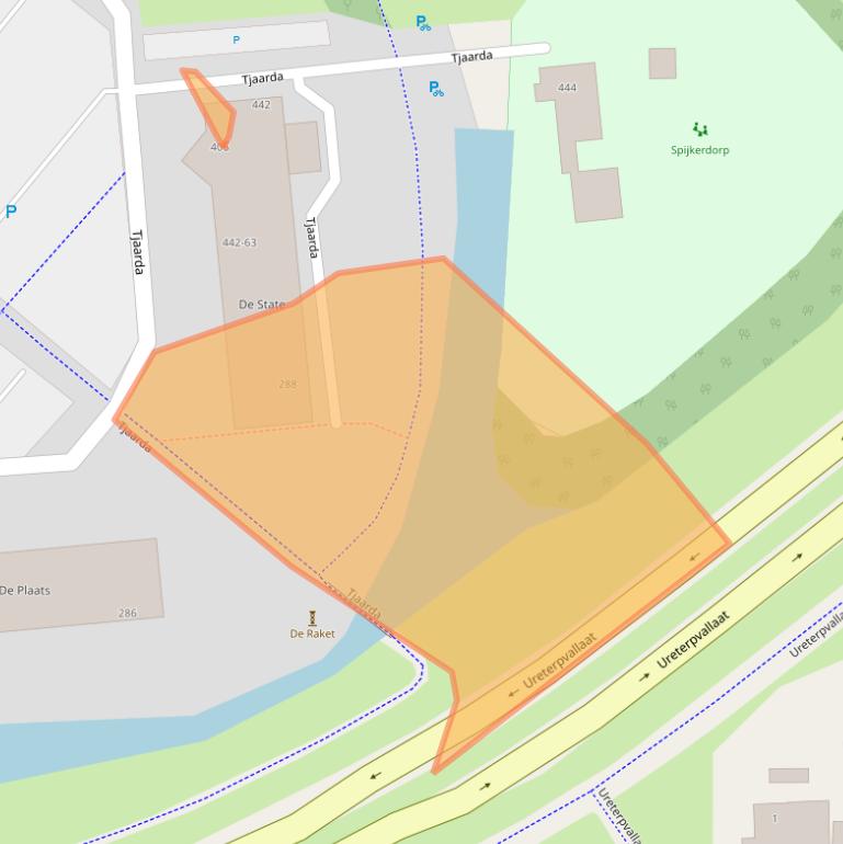 Kaart van postcodegebied 9202KW.
