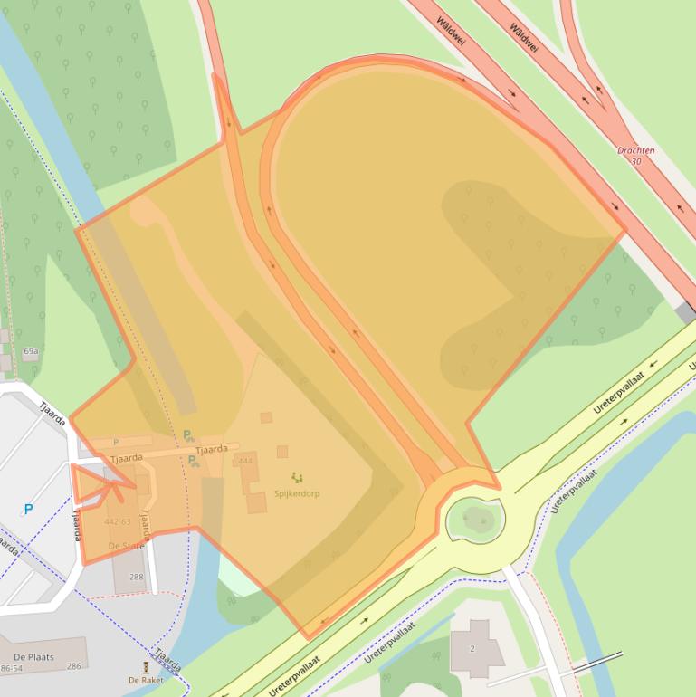Kaart van postcodegebied 9202LA.