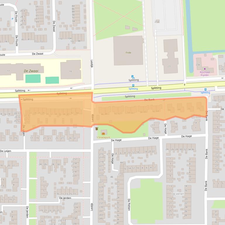 Kaart van postcodegebied 9202LG.