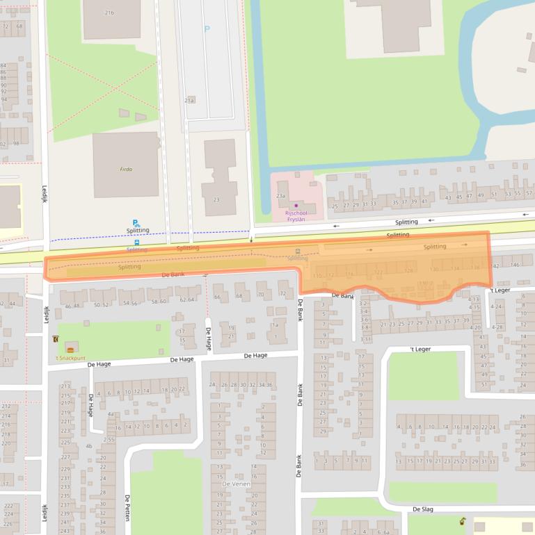 Kaart van postcodegebied 9202LH.
