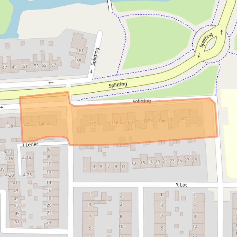 Kaart van postcodegebied 9202LJ.