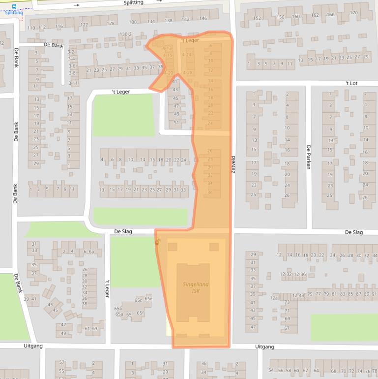 Kaart van postcodegebied 9202LM.