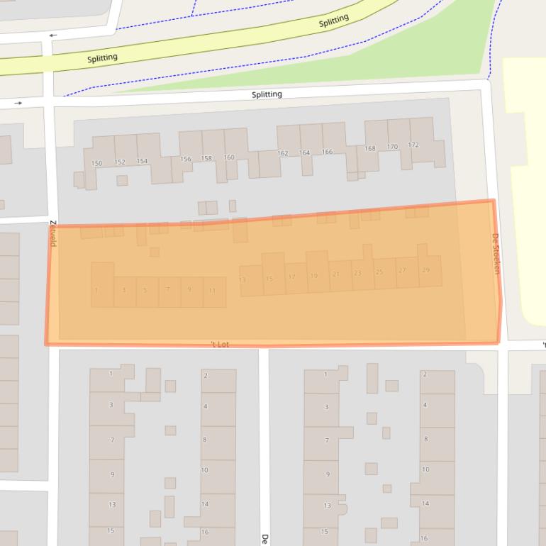 Kaart van postcodegebied 9202LN.