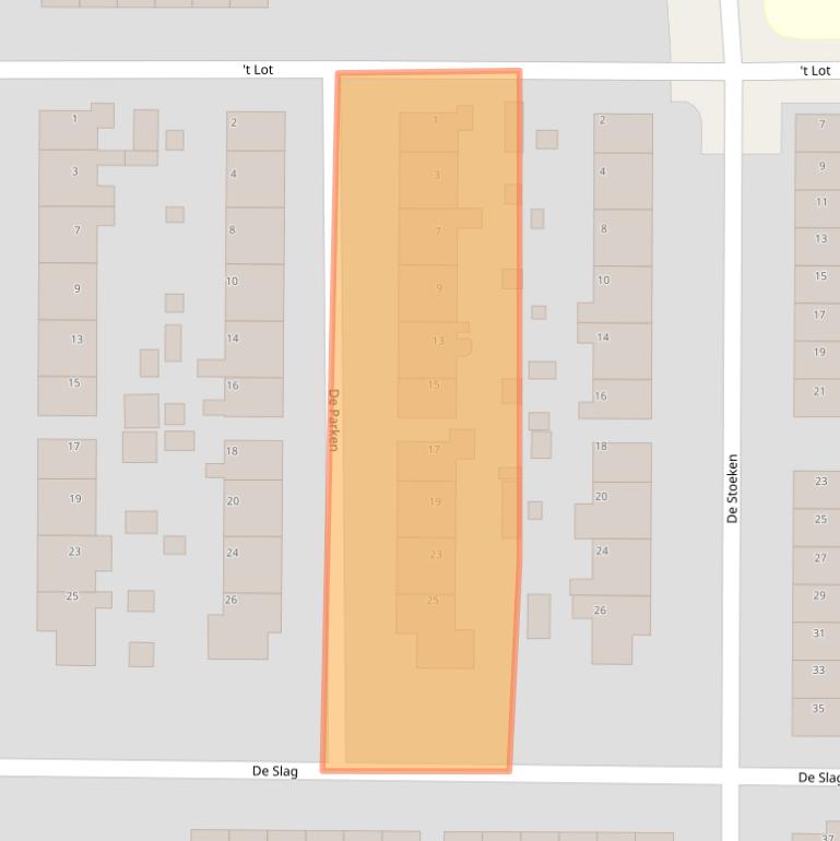 Kaart van postcodegebied 9202LP.