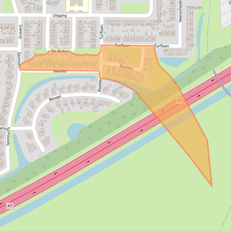 Kaart van postcodegebied 9202MA.