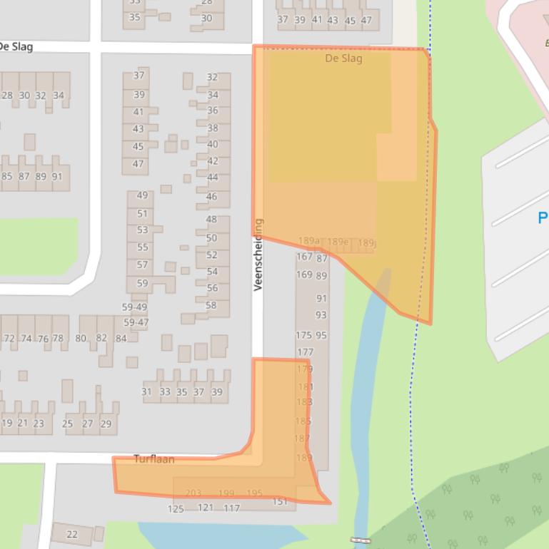 Kaart van postcodegebied 9202NC.