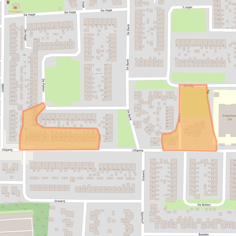 Kaart van postcodegebied 9202NR.