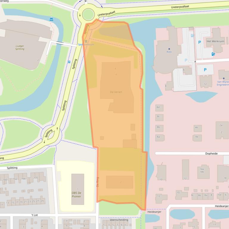 Kaart van postcodegebied 9202NW.