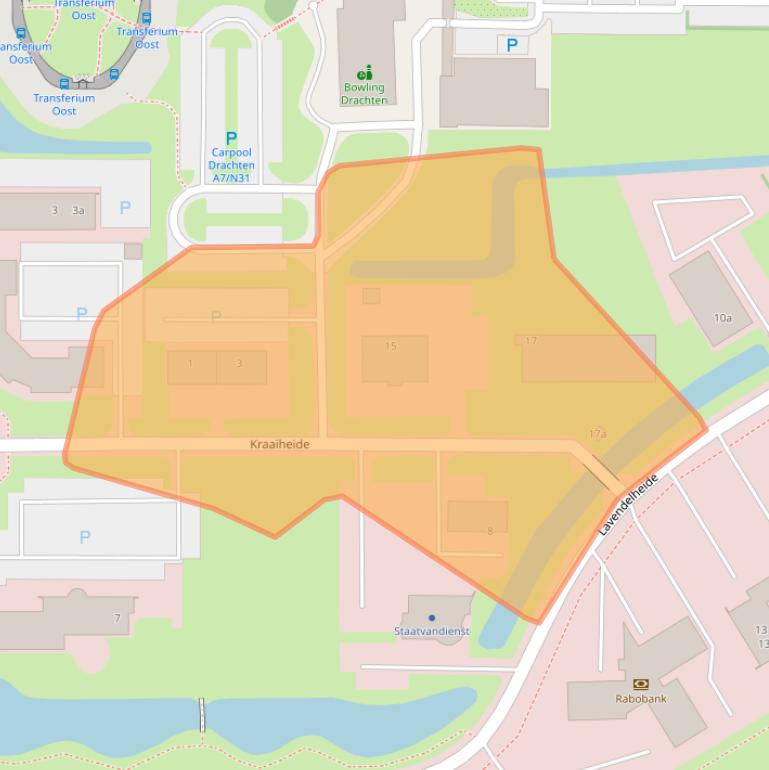 Kaart van postcodegebied 9202PC.