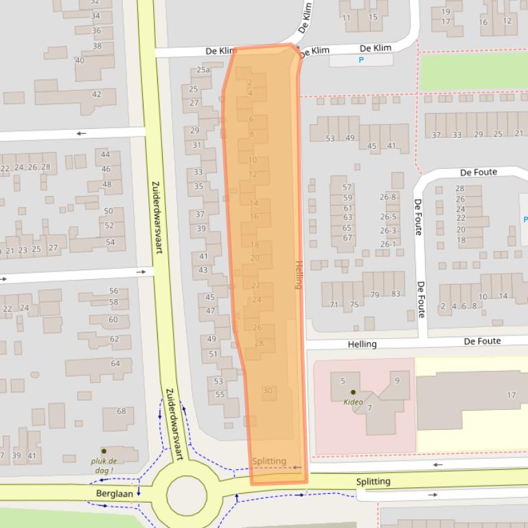 Kaart van postcodegebied 9202TR.