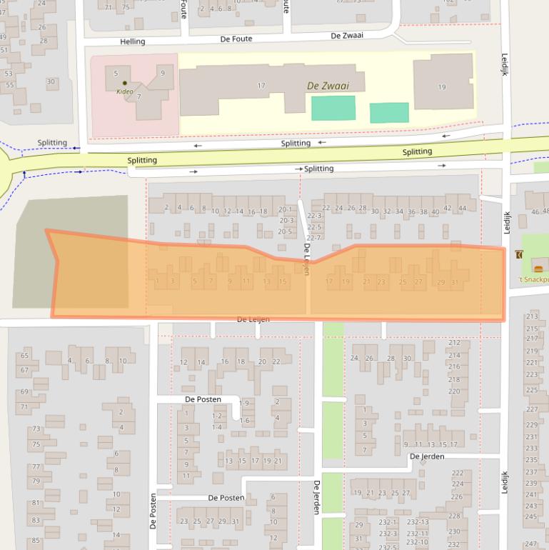 Kaart van postcodegebied 9202VE.