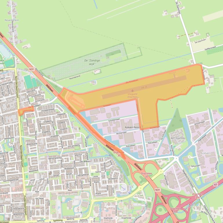 Kaart van postcodegebied 9202XJ.