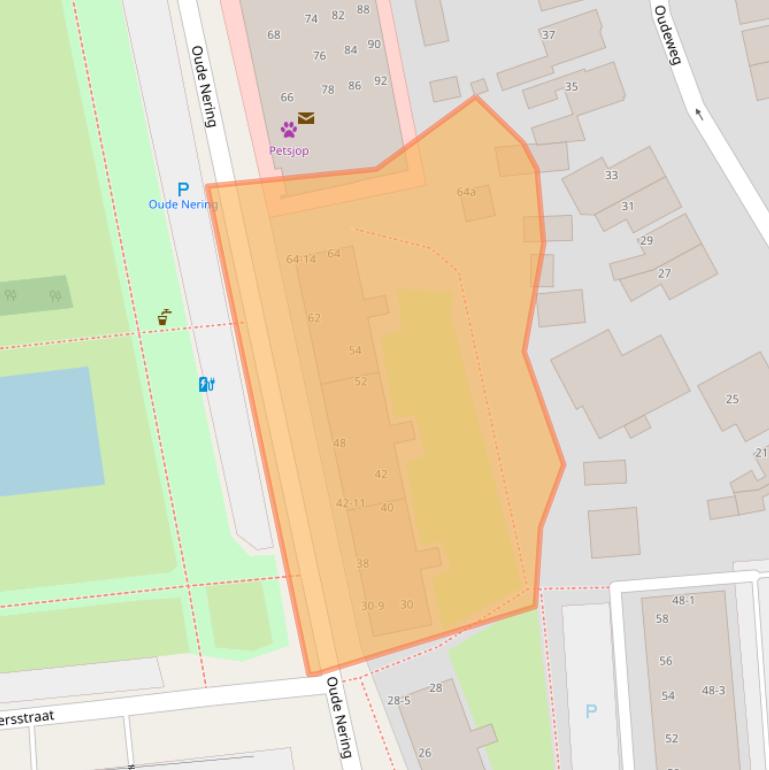 Kaart van postcodegebied 9203AC.
