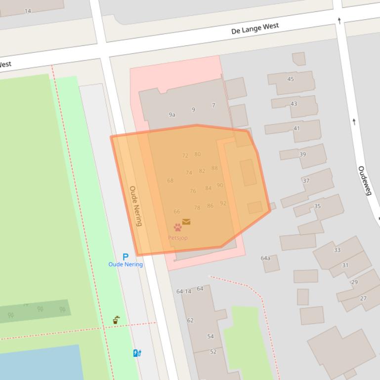 Kaart van postcodegebied 9203AD.