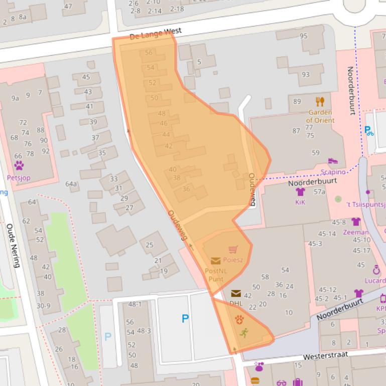 Kaart van postcodegebied 9203AH.