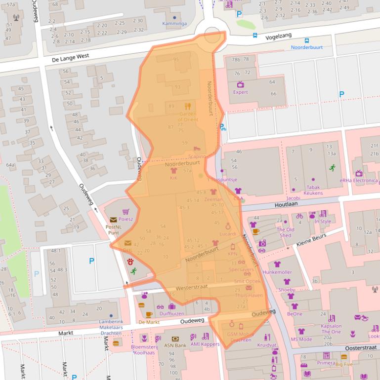 Kaart van postcodegebied 9203AL.