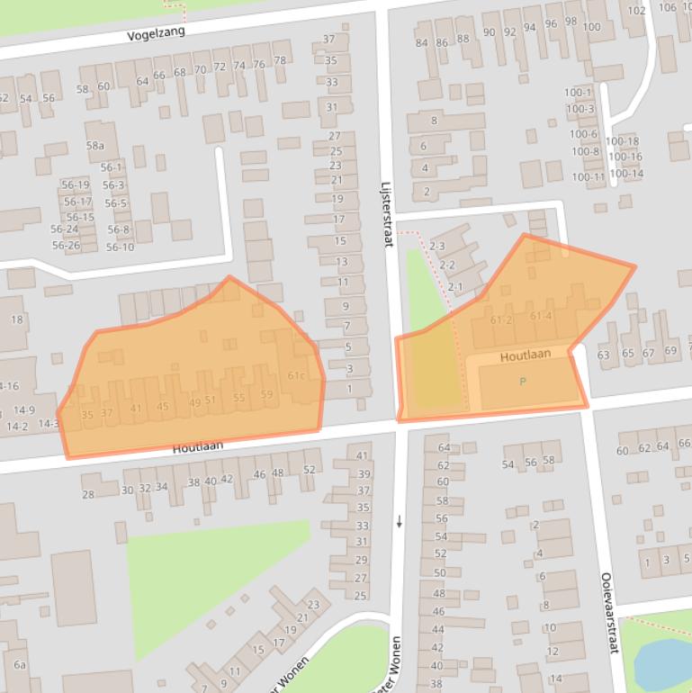 Kaart van postcodegebied 9203AP.