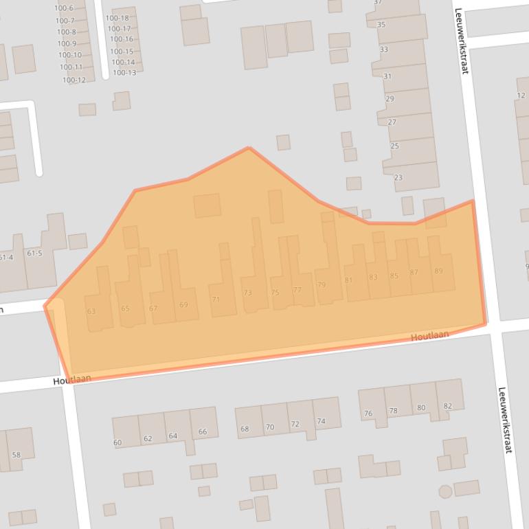 Kaart van postcodegebied 9203AR.