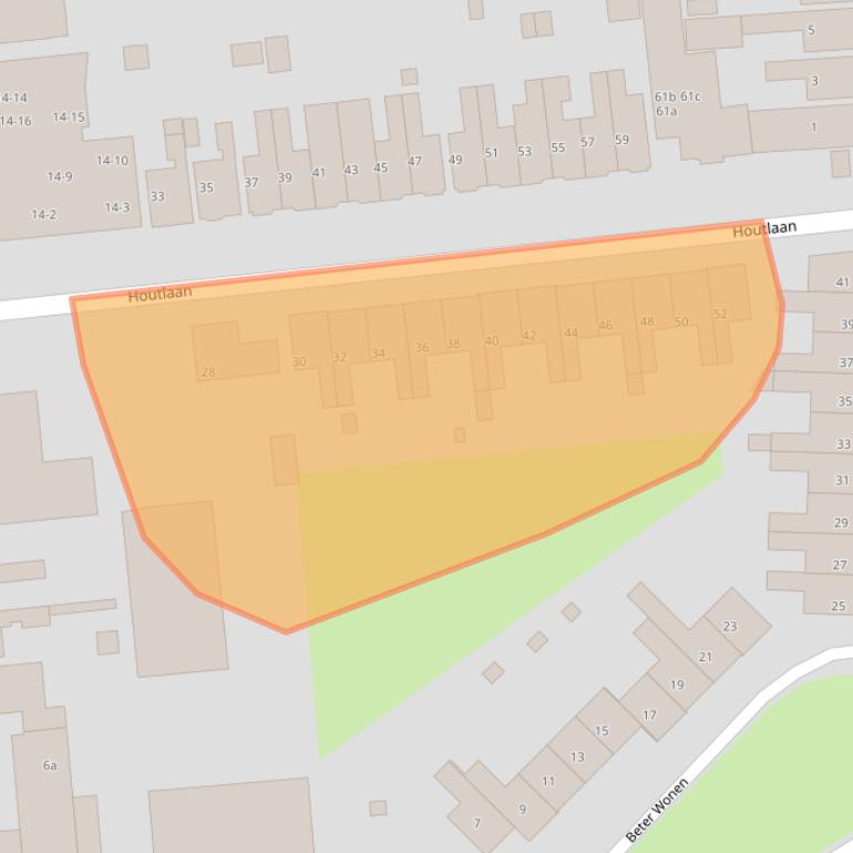 Kaart van postcodegebied 9203AV.