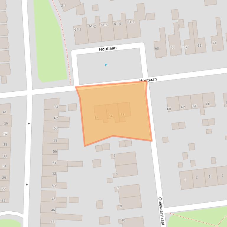 Kaart van postcodegebied 9203AW.