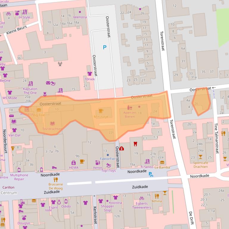Kaart van postcodegebied 9203BB.