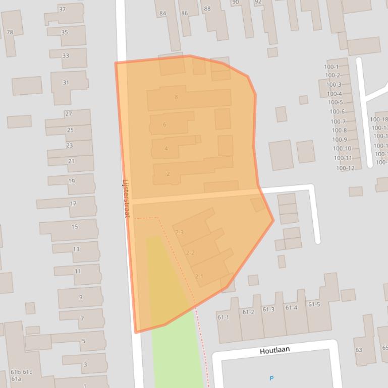 Kaart van postcodegebied 9203BJ.