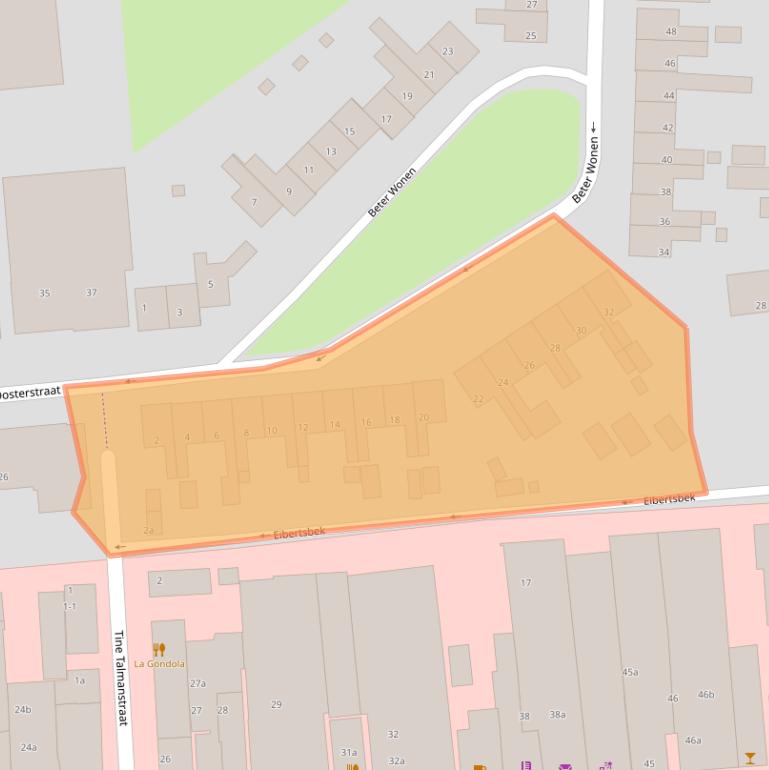 Kaart van postcodegebied 9203BL.