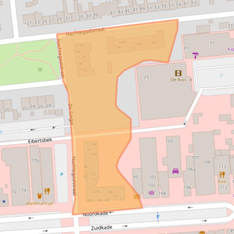 Kaart van postcodegebied 9203BZ.