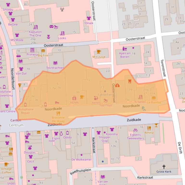 Kaart van postcodegebied 9203CC.