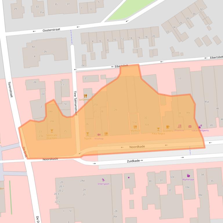 Kaart van postcodegebied 9203CD.