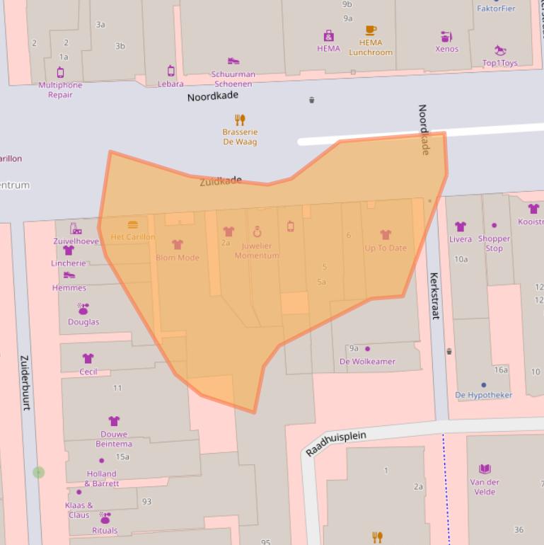 Kaart van postcodegebied 9203CJ.