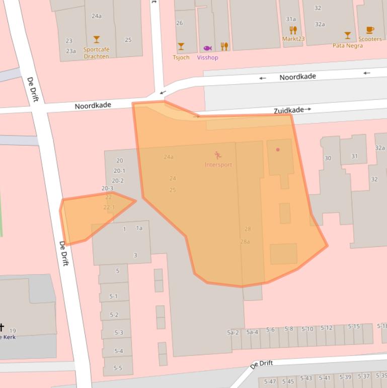 Kaart van postcodegebied 9203CL.