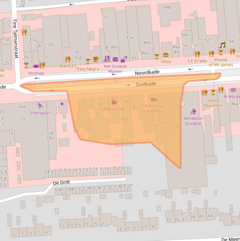 Kaart van postcodegebied 9203CM.