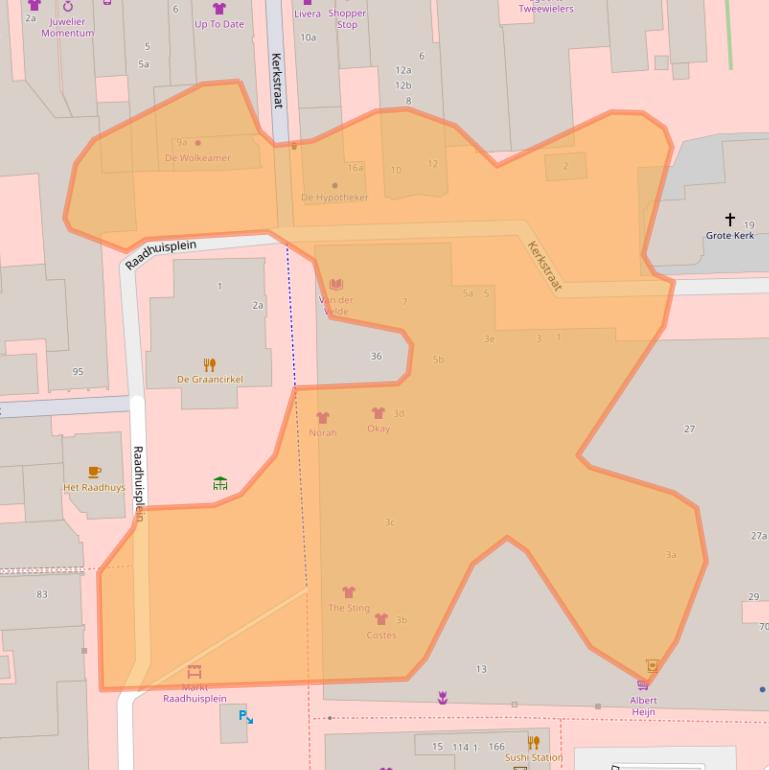 Kaart van postcodegebied 9203CR.