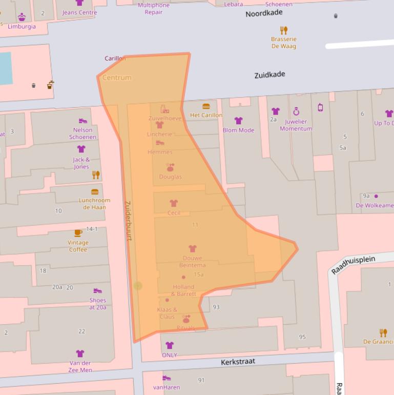 Kaart van postcodegebied 9203CS.