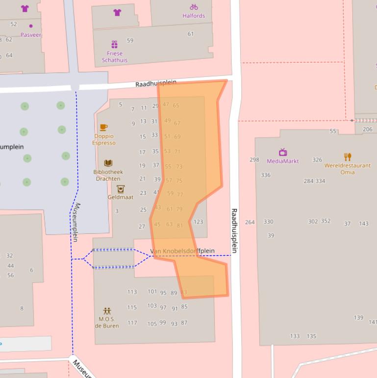 Kaart van postcodegebied 9203DG.