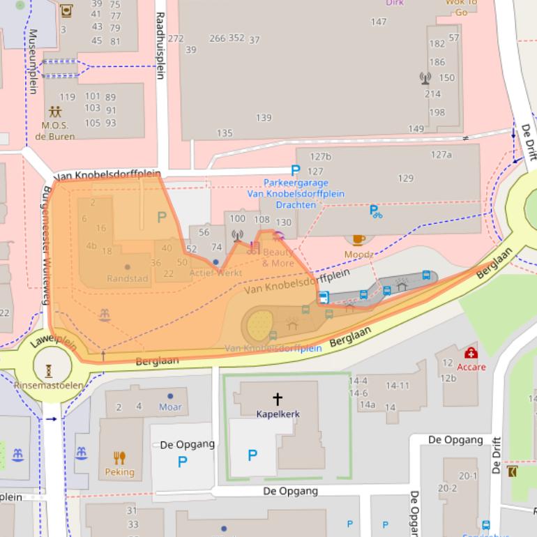 Kaart van postcodegebied 9203DJ.