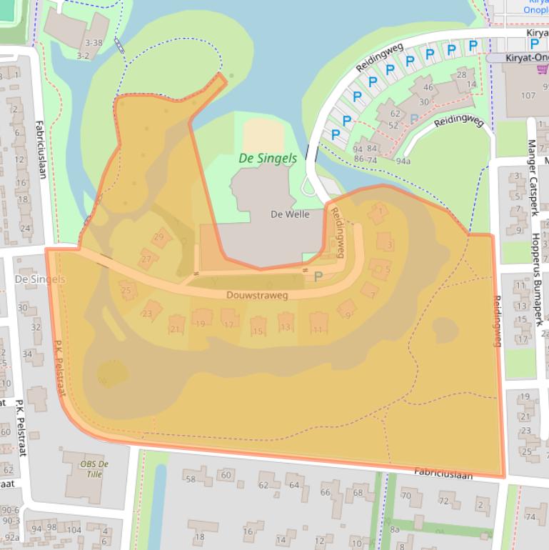 Kaart van postcodegebied 9203DN.