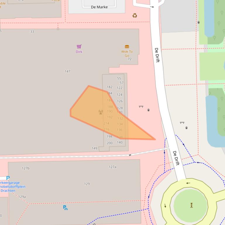 Kaart van postcodegebied 9203DX.