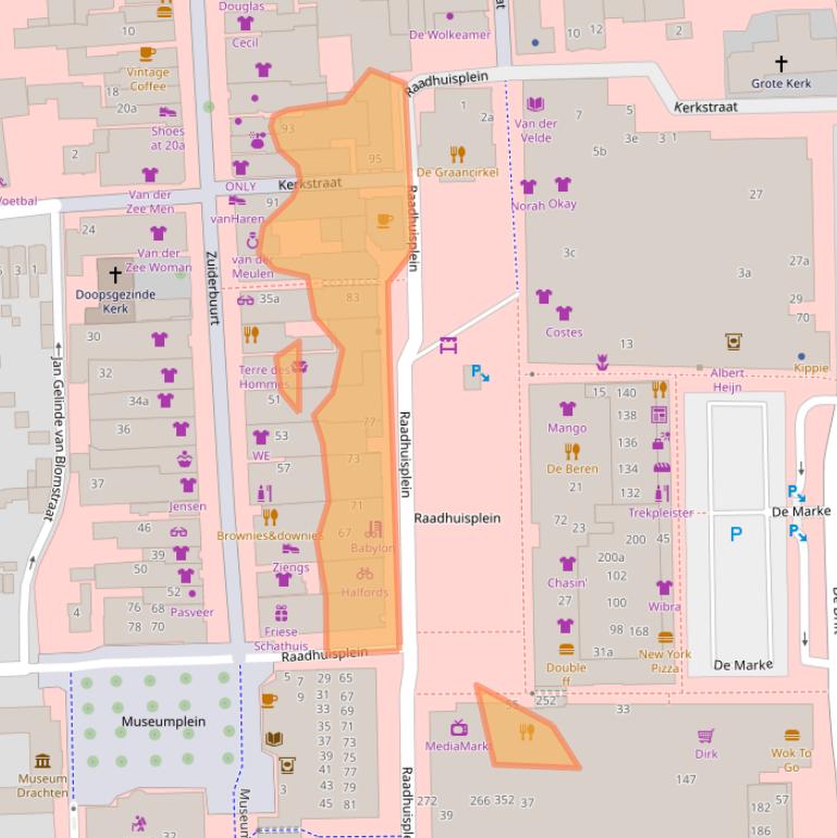 Kaart van postcodegebied 9203EA.