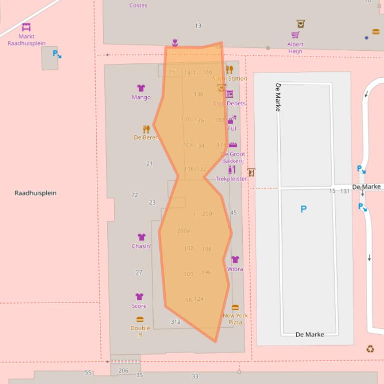 Kaart van postcodegebied 9203EC.