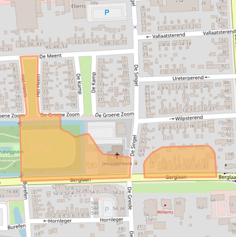 Kaart van postcodegebied 9203EE.