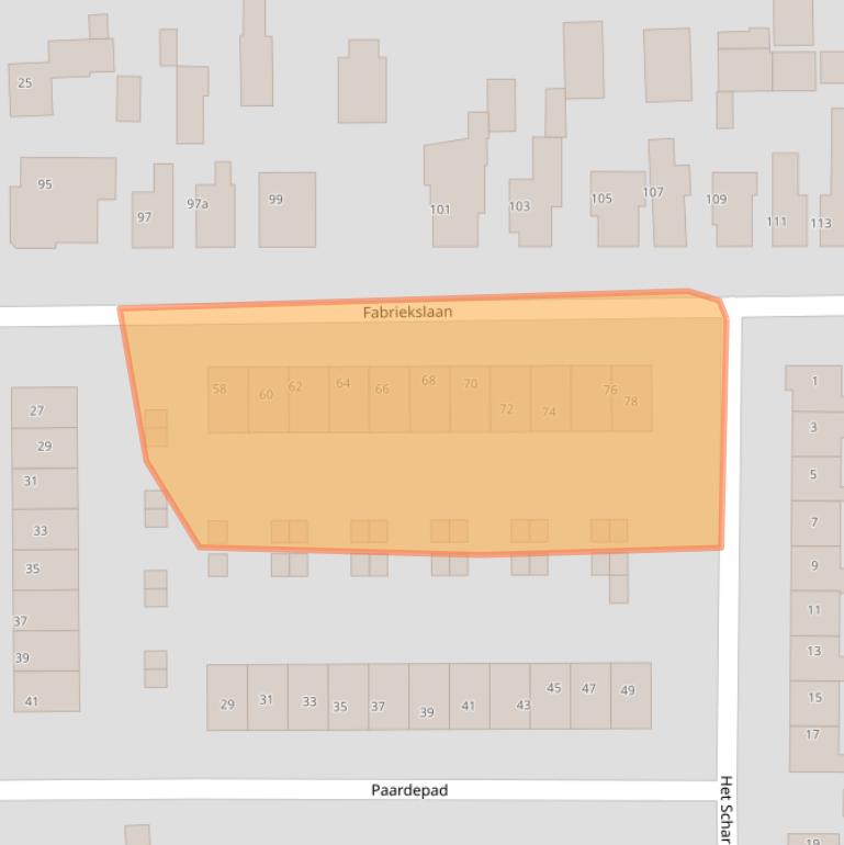 Kaart van postcodegebied 9203EP.