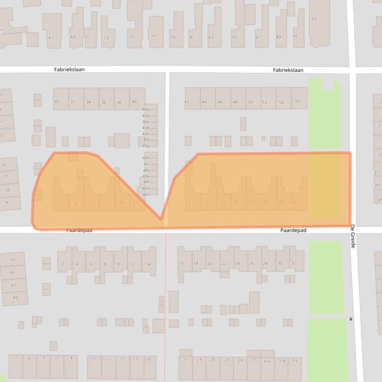 Kaart van postcodegebied 9203ER.