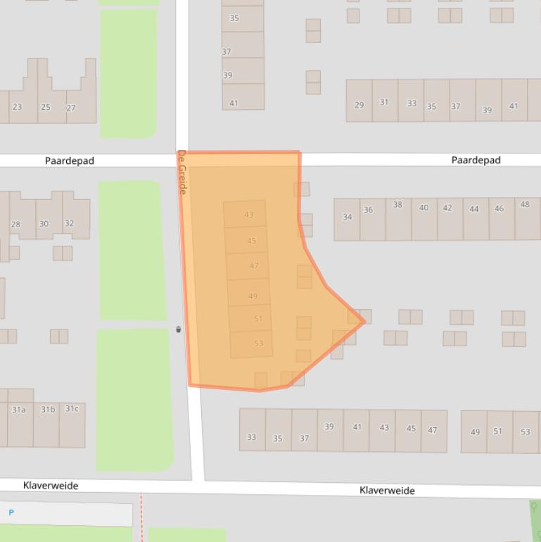 Kaart van postcodegebied 9203EX.